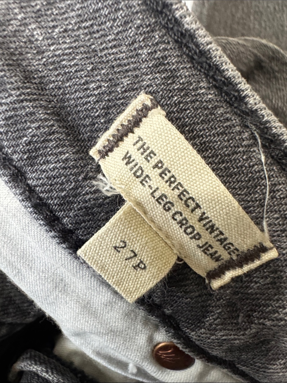 MADEWELL - The Perfect Vintage Wide-Leg Crop Jean 27 P - Picture 5 of 6
